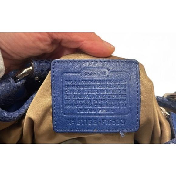 Vintage Coach Penelope Royal Blue Leather Crossbody Purse - Picture 7 of 7